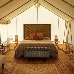 glamping tent interior furniture
