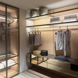 glass closet with aluminum profile