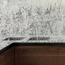 granite white galaxy countertop for kitchen cabinetry
