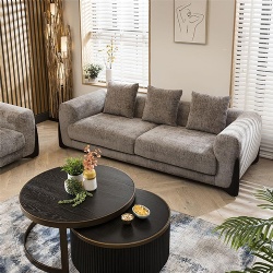 grey chenille sofa 3 seater
