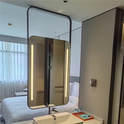 hanging vanity mirror with comtemporary aesthetics