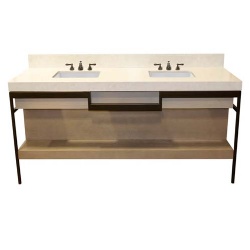 hotel bath vanity with stone top