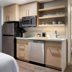 kitchenette millwork and countertop in Element hotel