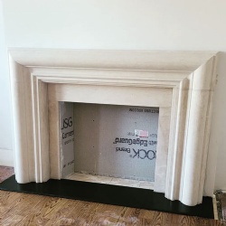 limestone fireplace mantel for hotel lobby design