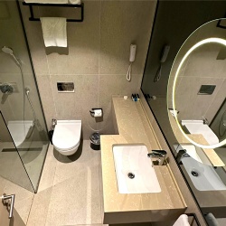 made to order glass door and vanity mirror for bathroom decoration