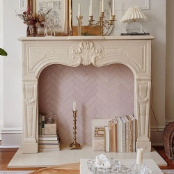 marble fireplace mantel surround