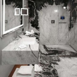 marble vanity with sink