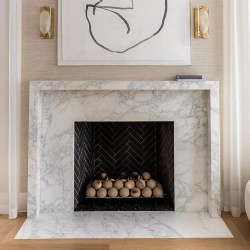 modern marble fireplace mantel