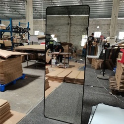 modern rounded rectangle full length mirror for dresser