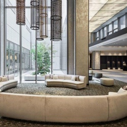 modular designer sofa for hotel lobby layout