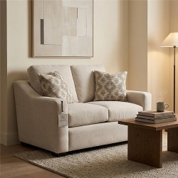 performance fabric loveseat with stain and scratch resistance