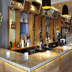 polished granite furniture surface for commercial bar top