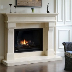 rustic natural stone fireplace surround for farmhouse