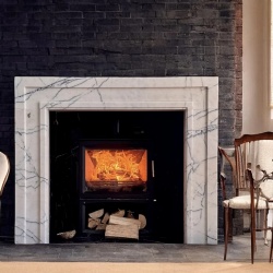 solid lilac marble fireplace surround and mantel