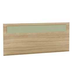 wood panel headboard with upholstered pad
